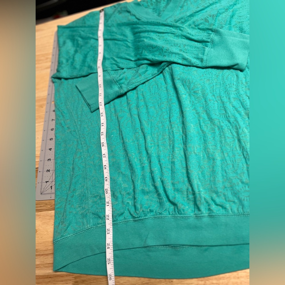 Northcrest Bundle of Teal Tops Sweater & Lightweight Hoodie Bundle Sz xl & Sz 2x - Picture 14 of 15